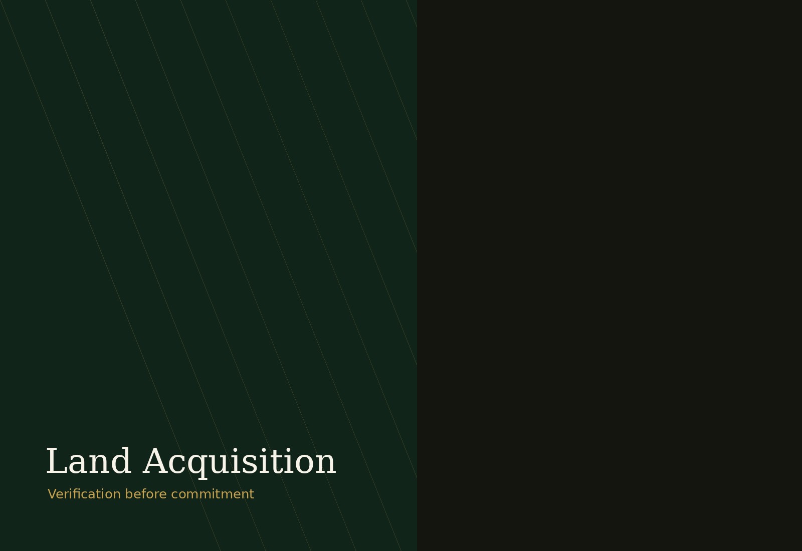 Sourcing and verification support for clients who need clarity before committing capital to land in Ghana.